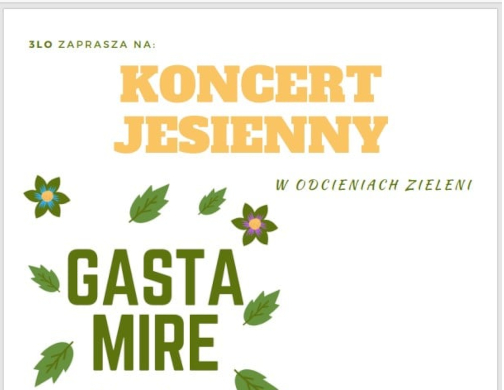 Koncert Jesienny w Odcieniach Zieleni