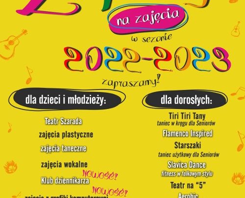 Zapisy na zajęcia w MCK Ruda Śląska
