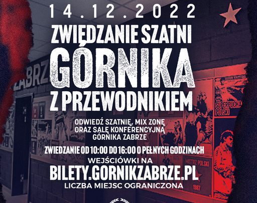 Zwiedzanie szatni Górnika Zabrze z przewodnikiem
