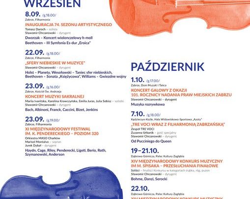 Koncertowa jesień w Filharmonii Zabrzańskiej